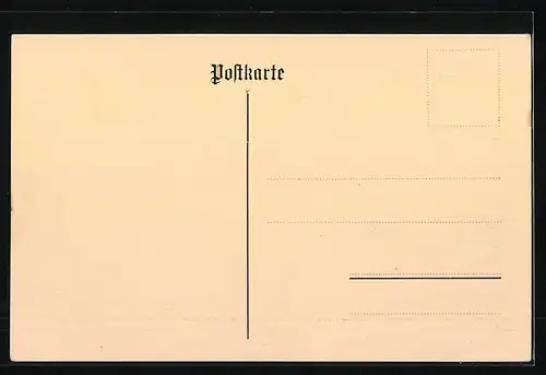 Künstler-AK Zug, Teilansicht der Alt-Stadt