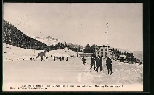 AK Montana, Deblaiement de la neige sur partinoire