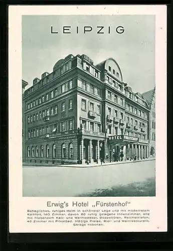 AK Leipzig, Erwigs Hotel Fürstenhof