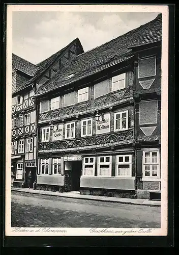 AK Höxter a. d. Weser, Gasthaus Zur guten Quelle, Westerbachstrasse 4, Inh. A. Lessmann
