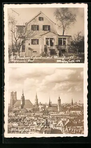 AK München-Milbertshofen, M. Binderer Lebensmittel-Geschäft Moosacher Str. 186