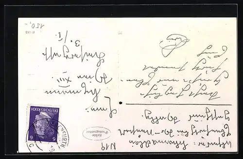 Passepartout-AK Ebenfurth, Strassenpartie, Steinbogen, Fabrik