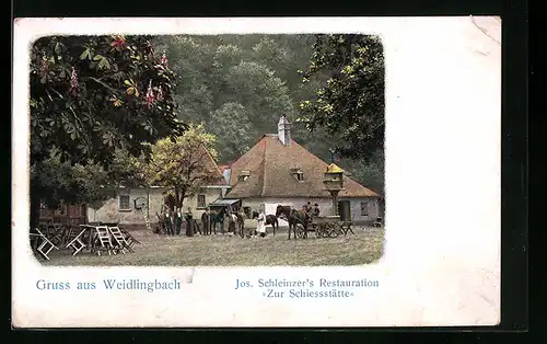 AK Weidlingbach, J. Schleinzers Restaurant zur Schiessstätte