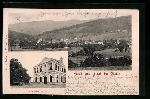 AK Laab im Walde, Hotel Weissenberger, Teilansicht