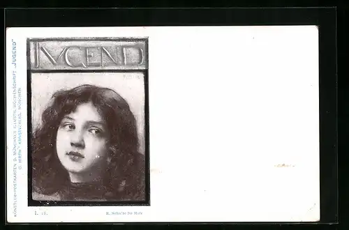 Künstler-AK G. Hirth`s Verlag, Serie I. 18, sign. R. Schulte im Hofe: Hübsches Mädchen mit offenem Haar