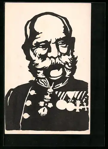 Künstler-AK Portrait Kaiser Franz Josef I. von Österreich, Halt gegen das Licht