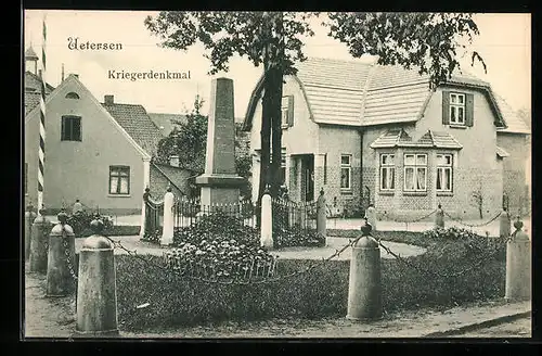 AK Uetersen, Ansicht vom Kriegerdenkmal