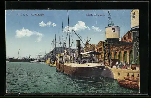 AK Barcelona, Detalle del puerto, Hafen