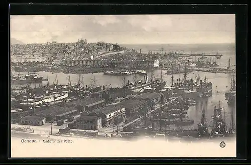 AK Genova, Veduta del Porto, Hafen