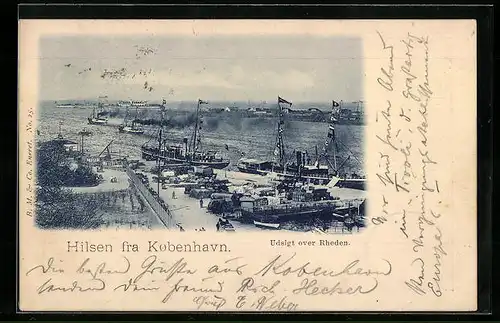 AK Kobenhavn, Udsigt over Rheden, Hafen