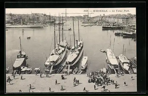 AK Marseille, Le Vieux Port, Hafen