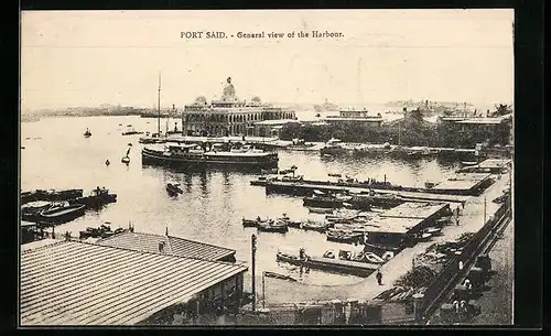 AK Port Said, General view of the Harbour, Hafen