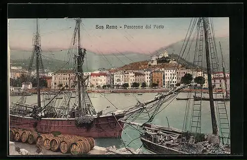 AK San Remo, Panorama dal Porto, Hafen