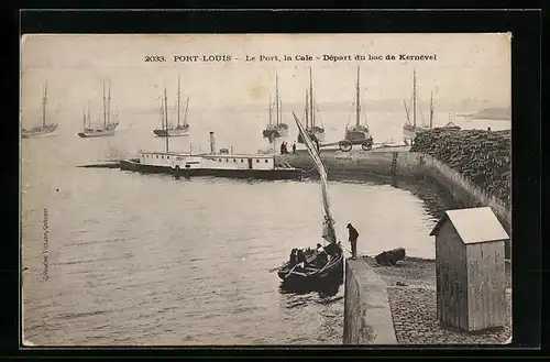 AK Port-Louis, Le Port, la Cale - Depart du bac de Kernevel, Hafen