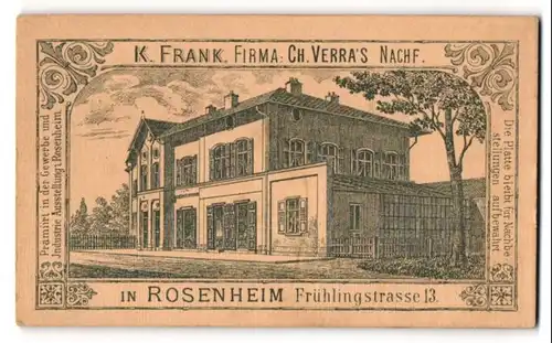 Fotografie K. Frank, Rosenheim, Frühlingstr. 13, Ansicht Rosenheim, Blick auf das Ateliersgebäude