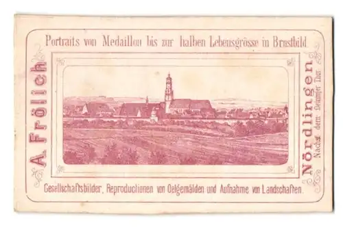 Fotografie A. Frölich, Nördlingen, Ansicht Nördlingen, Blick nach der Stadt mit der St. Georg Kirche