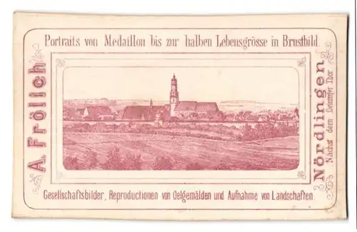 Fotografie A. Frölich, Nördlingen, Ansicht Nördlingen, Ortspartie mit der St. Georg Kirche