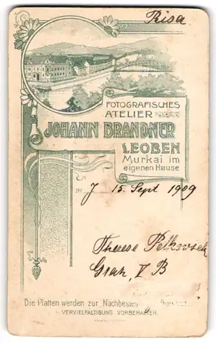 Fotografie Johann Brandner, Leoben, Ansicht Leoben, Blick auf die Stadt mit dem Ateliersgebäude