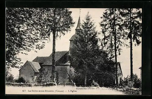 AK La Celle-sous-Gouzon, L`Eglise