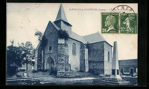 AK St-Sulpice-le Guérétois, L`Eglise et le Monument