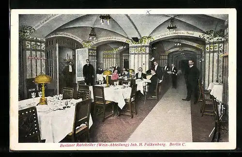 AK Berlin, Berliner Ratskeller, Weinabteilung, Königstrasse