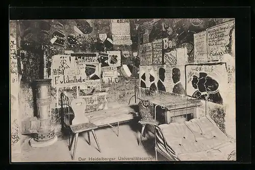 AK Heidelberg, Der Heidelberger Universitätscarcer, Innenansicht