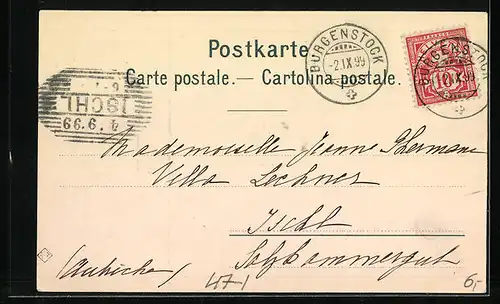 AK Student mit Frau vor dem Gasthaus Zum gold`nen Kreuz, studentische Szene