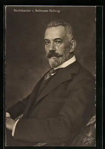 AK Reichskanzler von Bethmann Hollweg, Halbprofilportrait