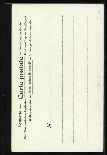 Lithographie La Poste en Hongrie, 4. Generalversammlung d. Bayer. Post- u. Telegraphen-Peronals 1904