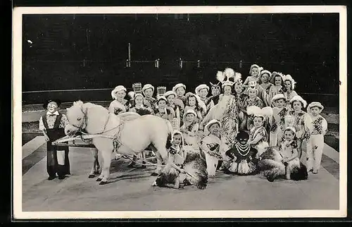 AK München-Solln, C. H. Schäfers Circus-Stadt Liliput mit Pony