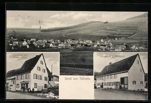 AK Thalheim, Gasthaus zum Hirschen, Handlung von Johann Kipp, Teilansicht