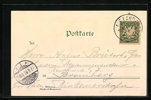 Lithographie Alexandersbad, Aufgang zur Luisenburg, Der Burgstein, Der Haberstein