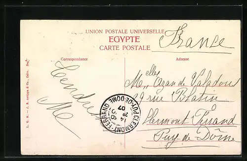 AK Port-Said, Panorama aus der Vogelschau