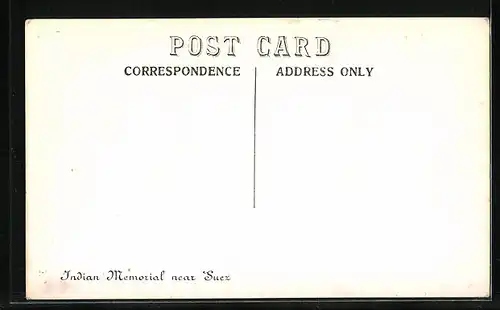 AK Suez, Indian Memorial