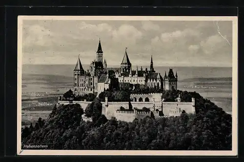 AK Landpoststempel Thanheim über Hechingen