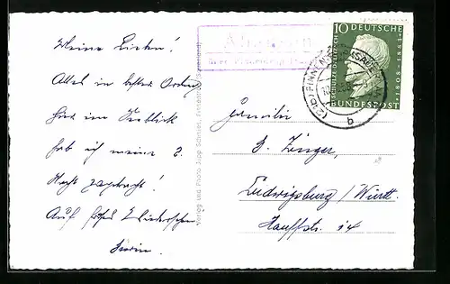 AK Landpoststempel Ahausen über Finnentrop (Sauerland)