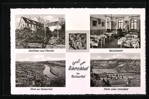 AK Landpoststempel Schreckhof über Mosbach /Baden