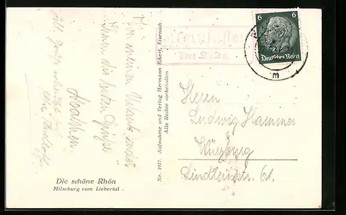 AK Landpoststempel Kleinsassen über Fulda