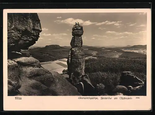 AK Landpoststempel Naundorf über Königstein (Sächs. Schweiz)