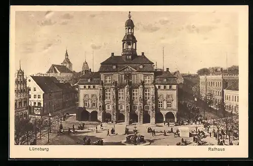 AK Lüneburg, Rathaus aus der Vogelschau