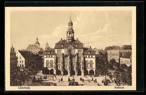 AK Lüneburg, Rathaus aus der Vogelschau