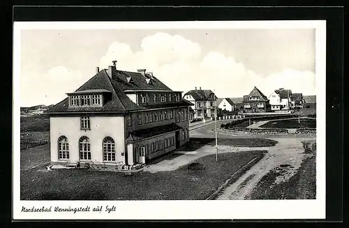 AK Nordseebad Wenningstedt auf Sylt, Ortsansicht aus der Vogelschau