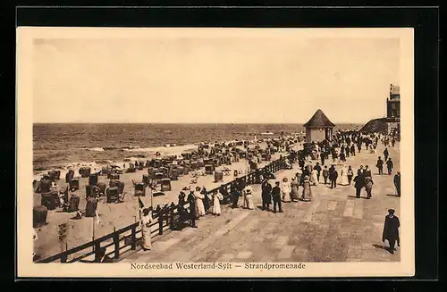 AK Nordseebad Westerland a. Sylt, Strandpromenade