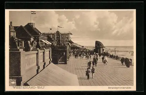 AK Westerland /Sylt, Strandpromenade