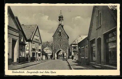 AK Quakenbrück, Langestrasse und Hohe Pforte