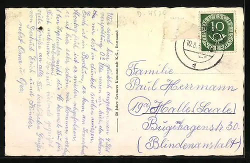 AK Quakenbrück, Langestrasse und Hohe Pforte