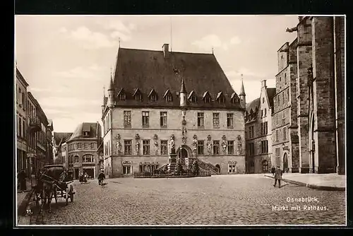 AK Osnabrück, Markt mit Rathaus