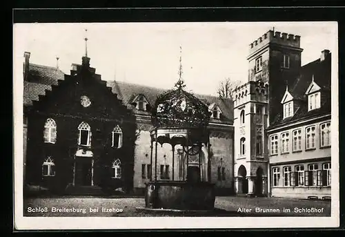 AK Itzehoe, Schloss Breitenburg-Alter Brunnen im Schlosshof