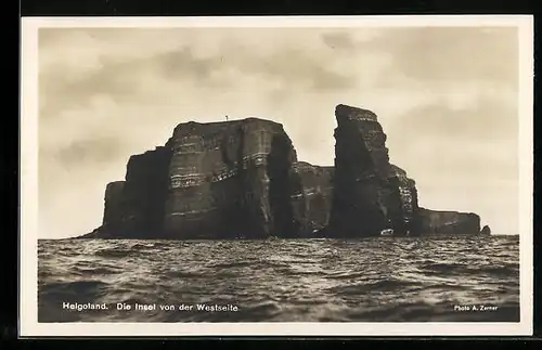 AK Helgoland, Die Insel von der Westseite