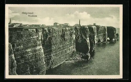 AK Helgoland, Westküste der Insel